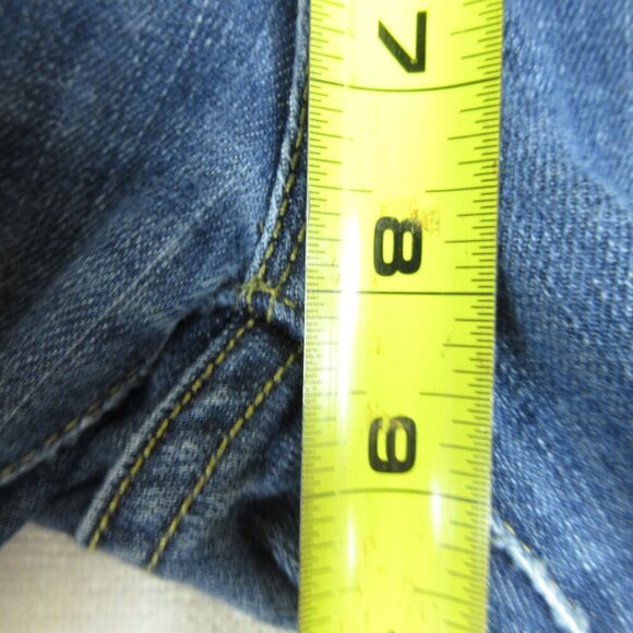7 for all mankind Straight Leg Jeans Size 28 Medium Wash Low Rise - Picture 13 of 15